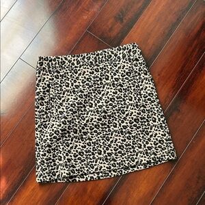LOFT Animal Print Mini Skirt